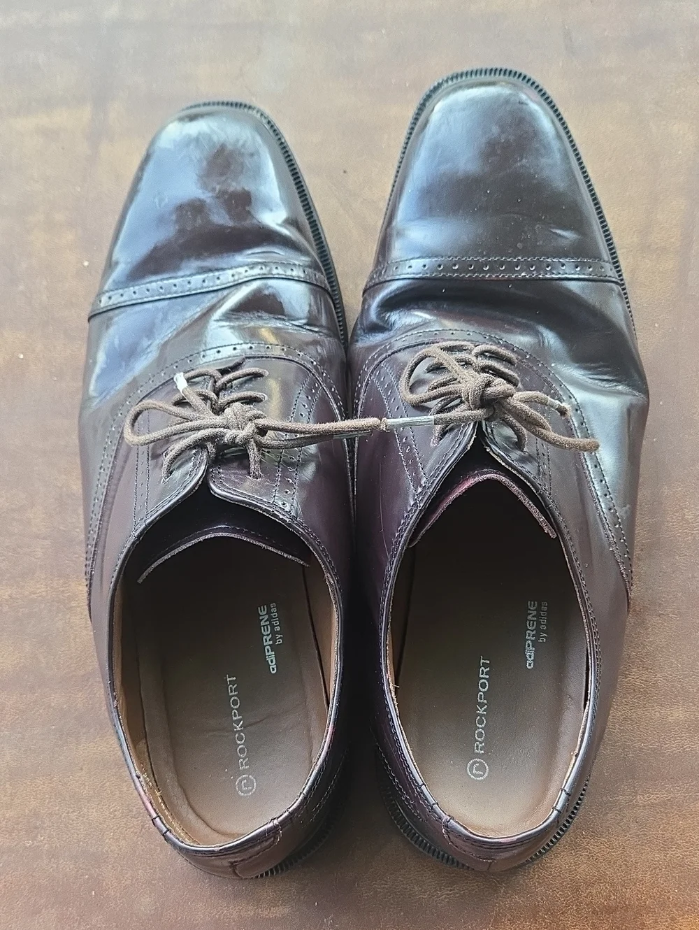 Rockport Men’s Dark Brown Leather Lace-Up Oxfords